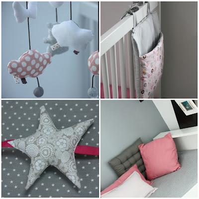 Chambre bébé rose & grise Chambre bébé rose & grise
