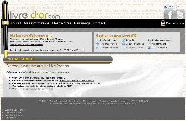 livre d'or, service web livre d'or, service web