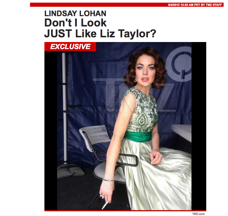 La première photo de Lindsay Lohan en Elizabeth Taylor : qu'en dit-on ?