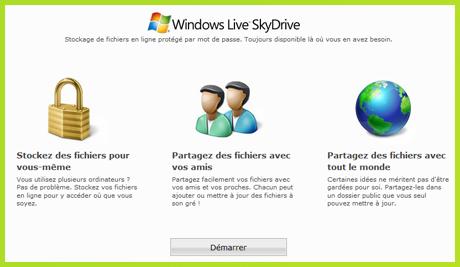 Skydrive accueil
