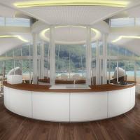 Espace cuisine du solar floating resort