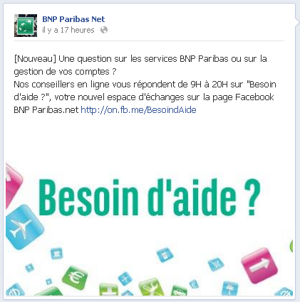 SAV BNP Paribas sur Facebook