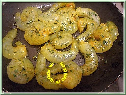 Risotto et crevettes au sel de gingembre et thé vert poele.jpg
