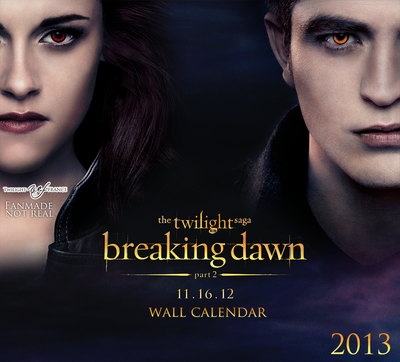 Calendrier 2013 de Breaking Dawn part 2