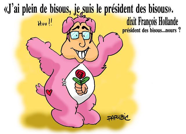 François Hollande président des bisous