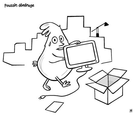 Poussin change d’adresse poussin bd