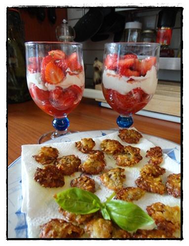 Crumble de fraises, ricotta et vinaigre balsamique