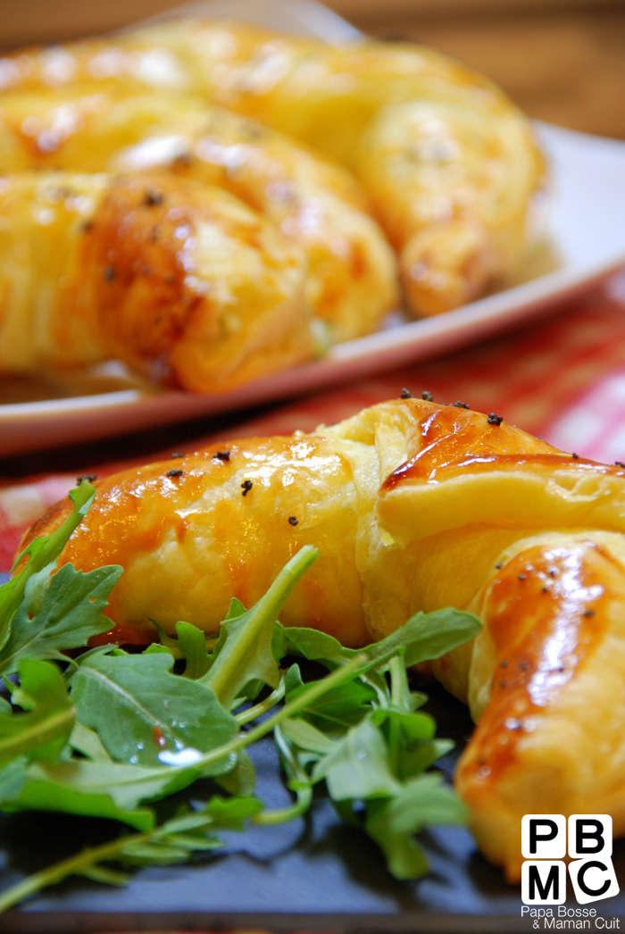 Croissants aux courgettes et à la vache qui rit Croissants aux courgettes et à la vache qui rit