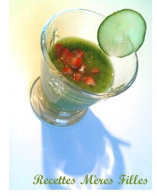 La recette Concombre : Gaspacho au concombre La recette Concombre : Gaspacho au concombre