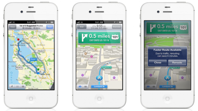 iphone-navigation-gps-siri iphone navigation gps siri iOS 6 : Apple utilisera les données cartographiques de TomTom