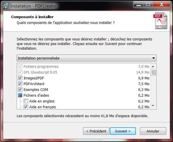 Installation PDF Creator telecharger pdf creator