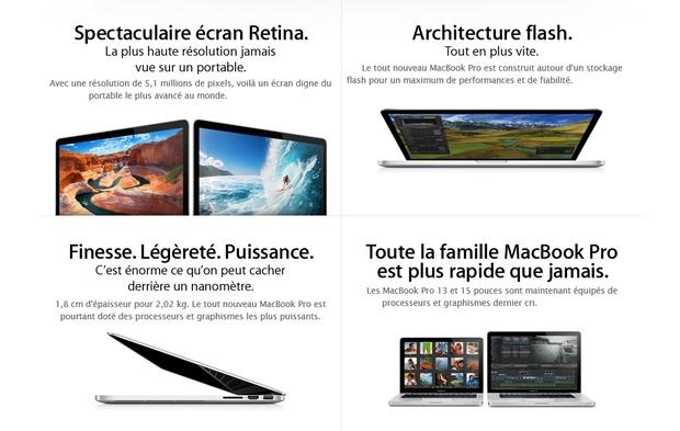 Apple dévoile un MacBook Pro Rétina : 2800×1800 pixels dans 15,4 pouces