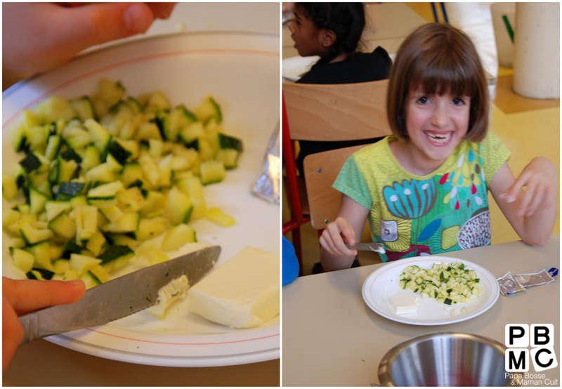 cours de cuisine CP : couper le fromage