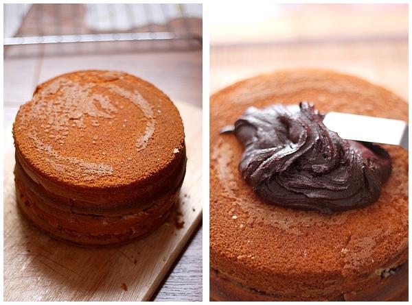 GateauCroustiChoco3 Gâteau crousti choco : Premier essai de sky high cake (ou layers cake)