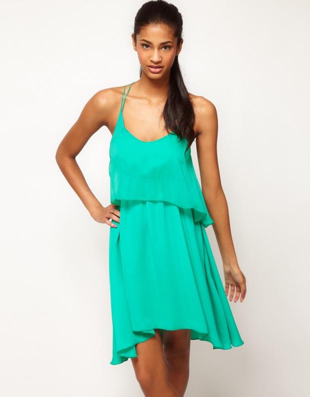 On copie Eva Longoria en robe vert d'eau flashy !