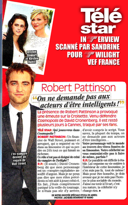 Interview de Robert Pattinson avec TéléStar