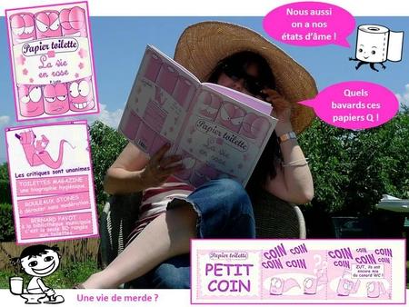 J'ai testé... La vie secrète des cuvettes (tome 2) : des livres sur le papier toilette (papier Q ou PQ pour les intimes) blog papier toilette BD la vie en rose PQ pq papier Q bande dessinée