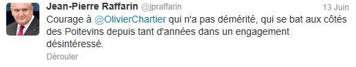 Tweet Raffarin - parodie Trierweiler