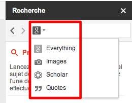 google documents volet de recherche criteres Google Documents: comment utilise le volet de recherche?