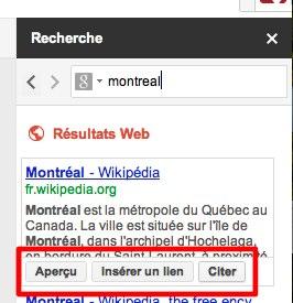 google documents volet de recherche integration Google Documents: comment utilise le volet de recherche?