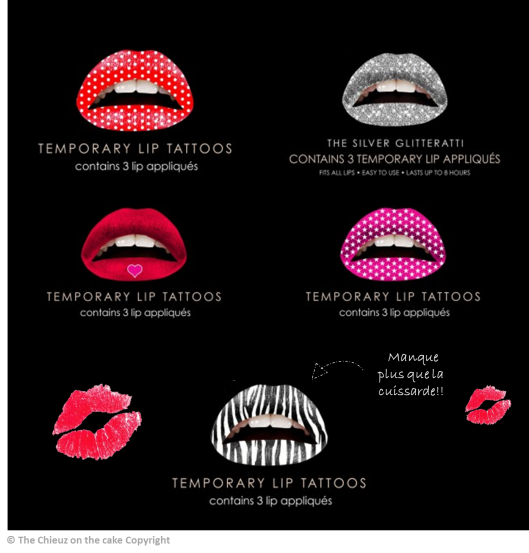Tatouages éphémères pour lèvres violentes !