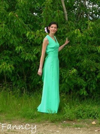 robe de soirée vintage verte