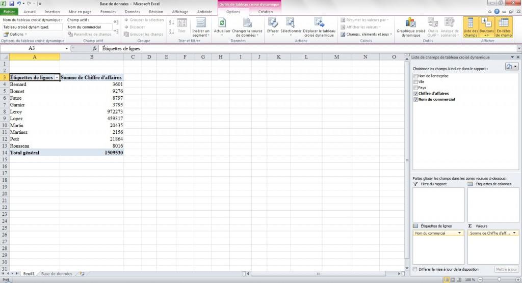Tableau croisé dynamique 8 faire un tableau sur excel