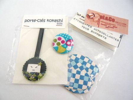 Kokeshi, stickers Lustucru... by aL & Co badge autocollant porte cle al and co