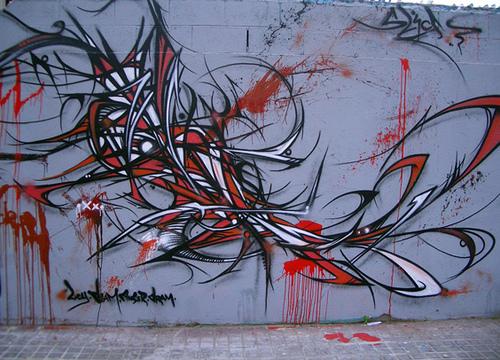 Graffiti mural , barcelona