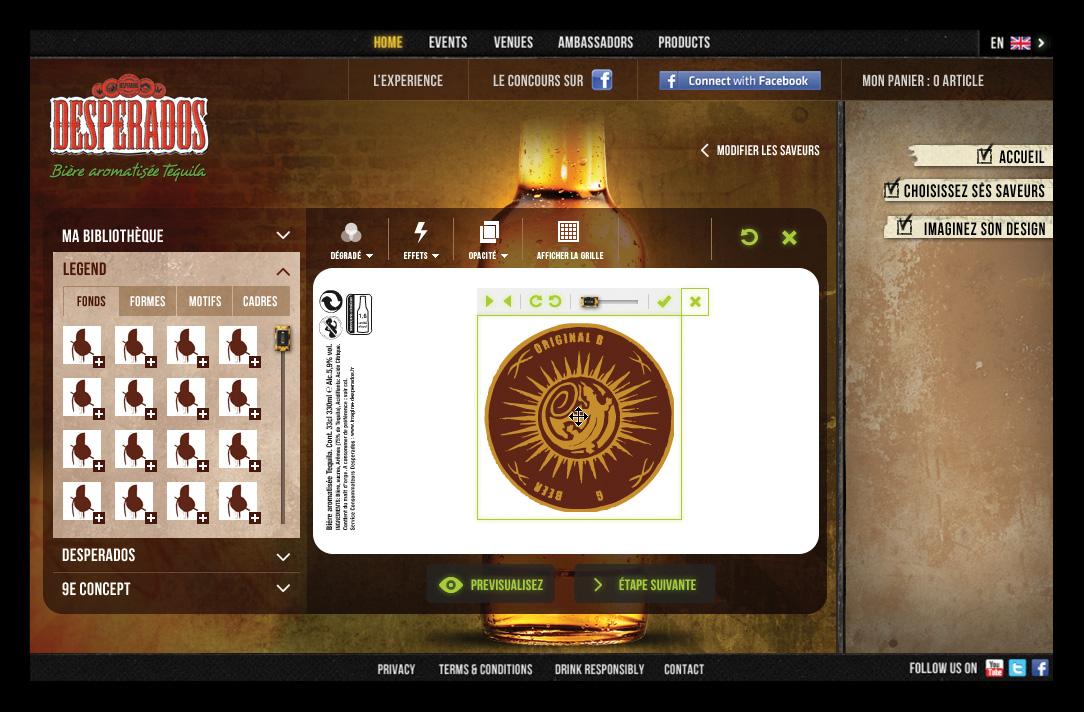 desperados beer design Créez votre propre bière avec Desperados !