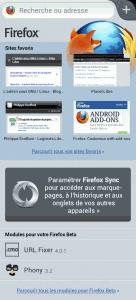 firefox beta android home 136x300 Firefox pour Android nouvelle version 14.0