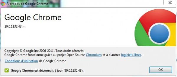 Google Chrome 20 est là