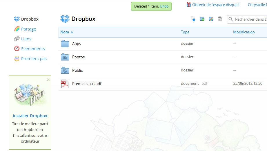 Dropbox Undo Dropbox Undo