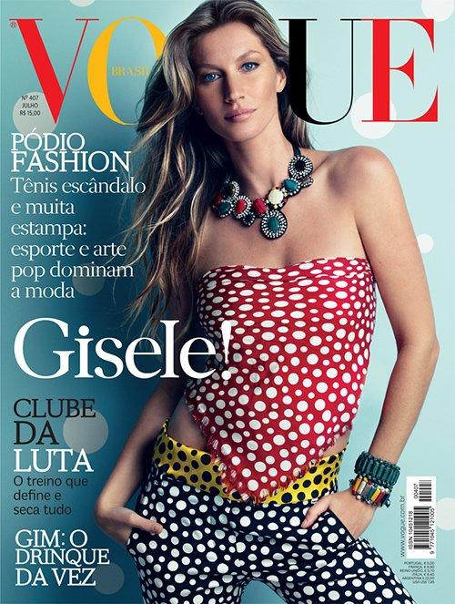 Gisele colorise la couverture du Vogue Brésil : on adore !