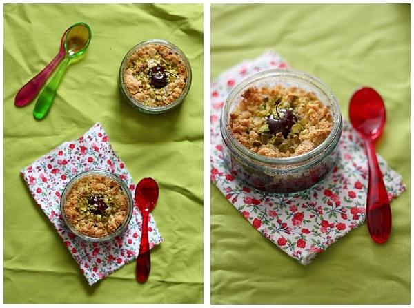 crumblecerises5 Crumble aux cerises pour faire venir lété