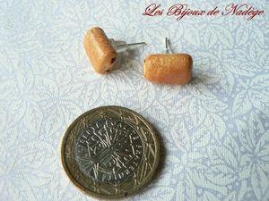 Boucles d'oreilles puces croissant et pain au chocolat en fimo P1240497