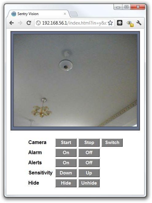 Faire de votre Webcam une caméra de surveillance avec alerte Email et SMS Sentry Vision - Web Access