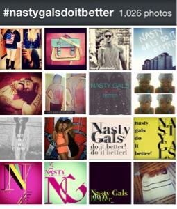 La campagne Nasty Gal sur Instagram La campagne Nasty Gal sur Instagram