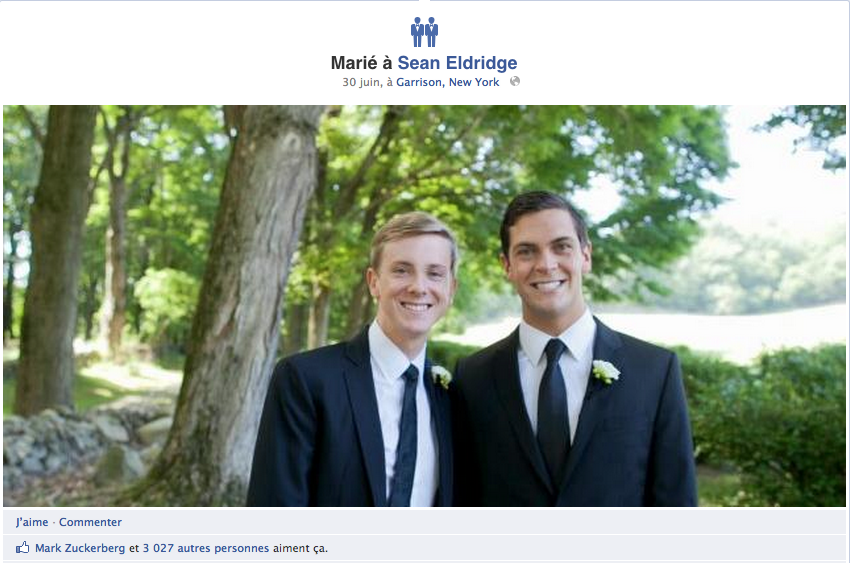 Facebook légalise le marriage gay FATIGAY au fil de l’actualité : Facebook légalise le mariage homo, Ayrault aussi (mais seulement en 2013)