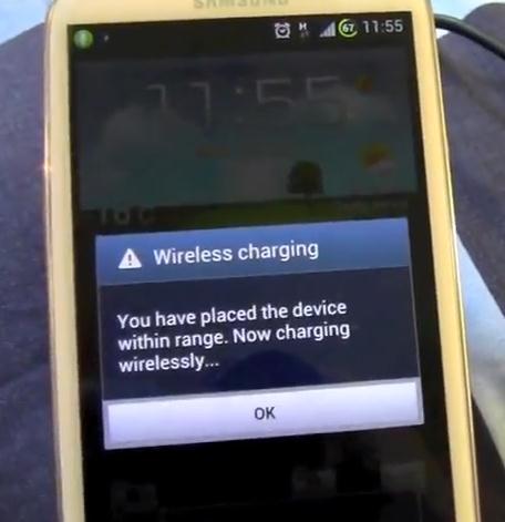 Le Samsung Galaxy S3 qui se recharge sans fil