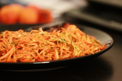 carottes et concombre râpés au miel carottes et concombre râpés au miel