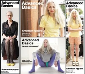 american apparel Exit la nymphette, vive la sexagénaire