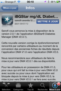 capture_MaJ_iBgstar_v2.0.1 Mise à jour appli iBGStar® (MAJ 2)