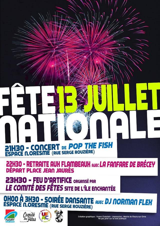 Festivités du 14 juillet à Fleury sur Orne Normandie
