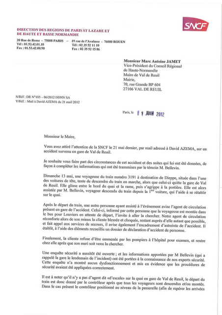 Accident de gare : La SNCF répond au maire de Val-de-Reuil