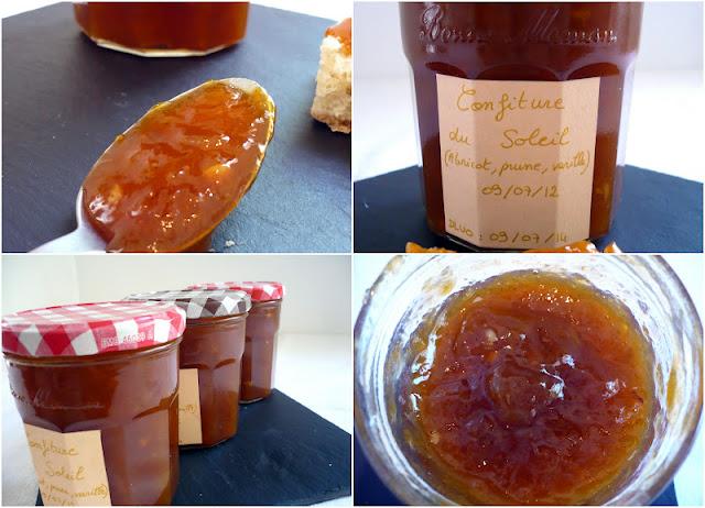 Confiture du soleil : abricot-prune-vanille Confiture du soleil : abricot-prune-vanille