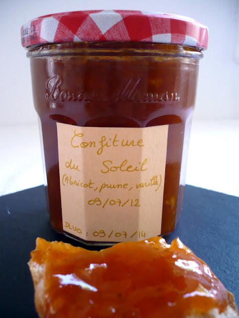 Confiture du soleil : abricot-prune-vanille Confiture du soleil : abricot-prune-vanille
