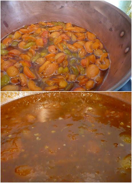 Confiture du soleil : abricot-prune-vanille Confiture du soleil : abricot-prune-vanille