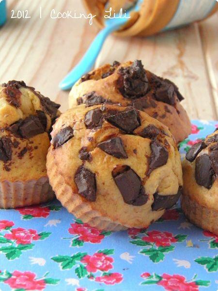 ♥ Petits moelleux au Beurre de Cacahuètes & Pépites de Chocolat P6220054