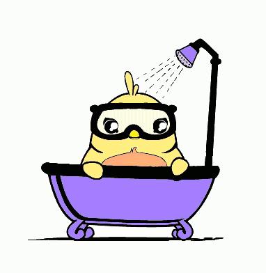 piou_sous_la_douche Les aventures de Piou